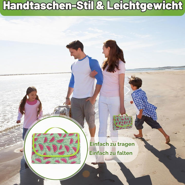 Ninonly Picknickdecke Wasserdicht Picknickdecke 200x200cm Tragbare Waschbar Extra Grosse Stranddecke