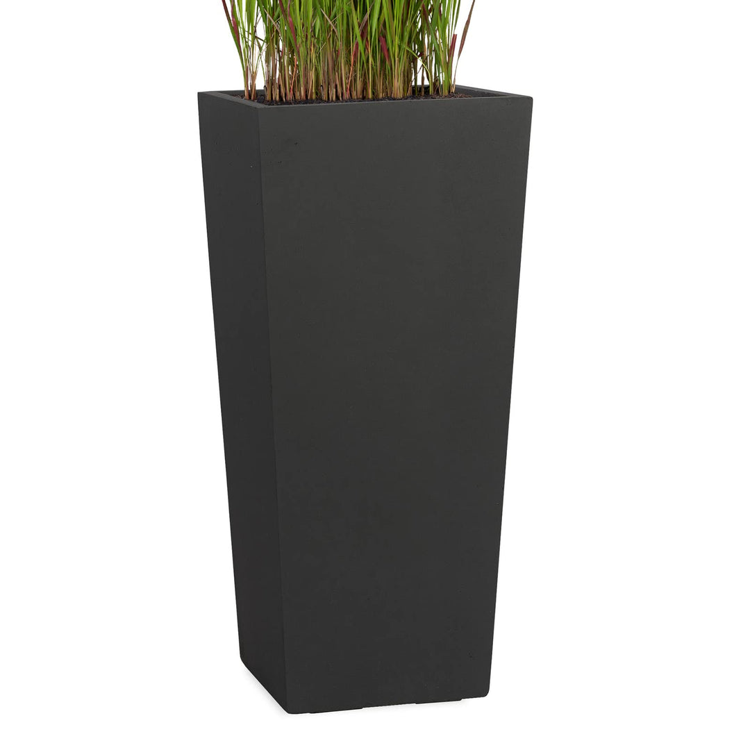 Pflanzwerk® Pflanzkübel Bodenvase Fiberglas Conic ANTHRAZIT 50x23x23cm *Frostbeständige Blumenkübel*