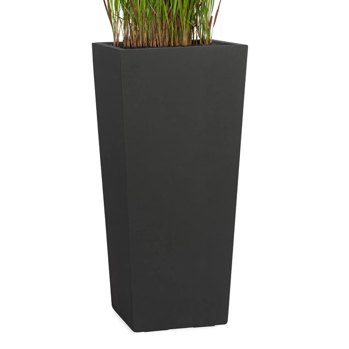 Pflanzwerk® Pflanzkübel Bodenvase Fiberglas Conic ANTHRAZIT 50x23x23cm *Frostbeständige Blumenkübel*