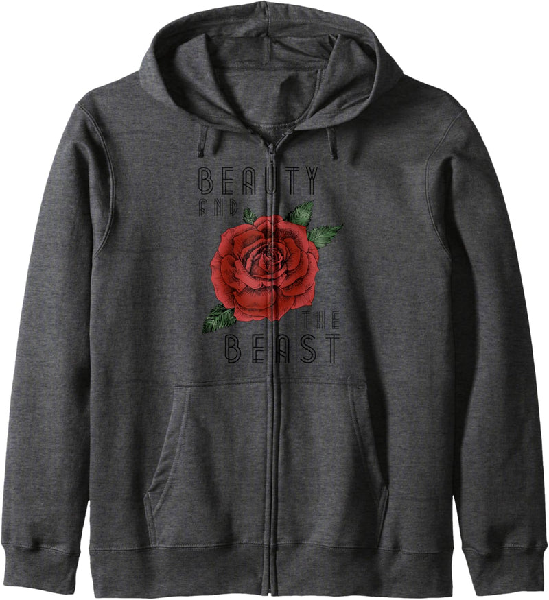 Disney Beauty And The Beast Rose Logo Kapuzenjacke