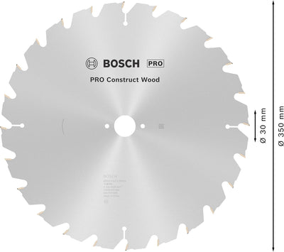 Bosch Accessories Bosch Professional 1x Kreissägeblatt Construct Wood (für Holz, Sägeblatt Ø 350 x 3