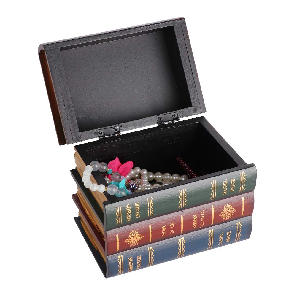 Falsche Buchbox 16 x 14 x 19 cm Vintage Europäischen Stil Deko Schmuck Aufbewahrung Buchboxen Gefäls