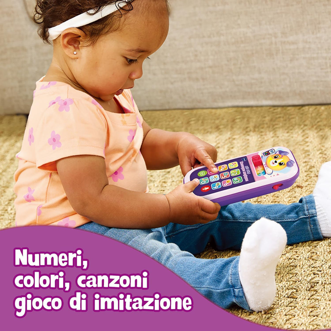 VTech Mein erstes Telefon – Magische rosa Nachrichten, interaktives Telefon für Kinder, Lernen Sie d