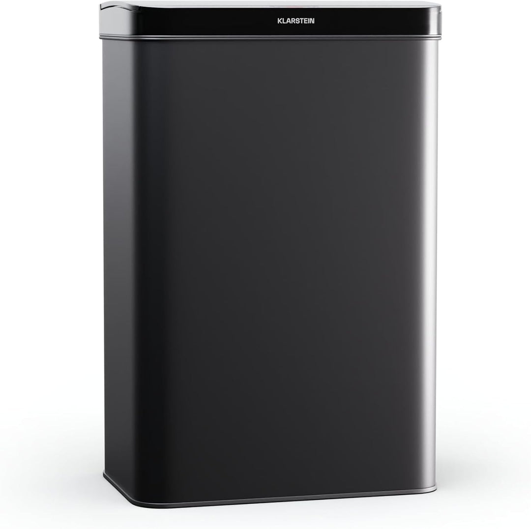 Klarstein Sensor-Mülleimer 60L - berührungslos mit Bewegungssensor & Soft-Close, Edelstahl, Mattschw