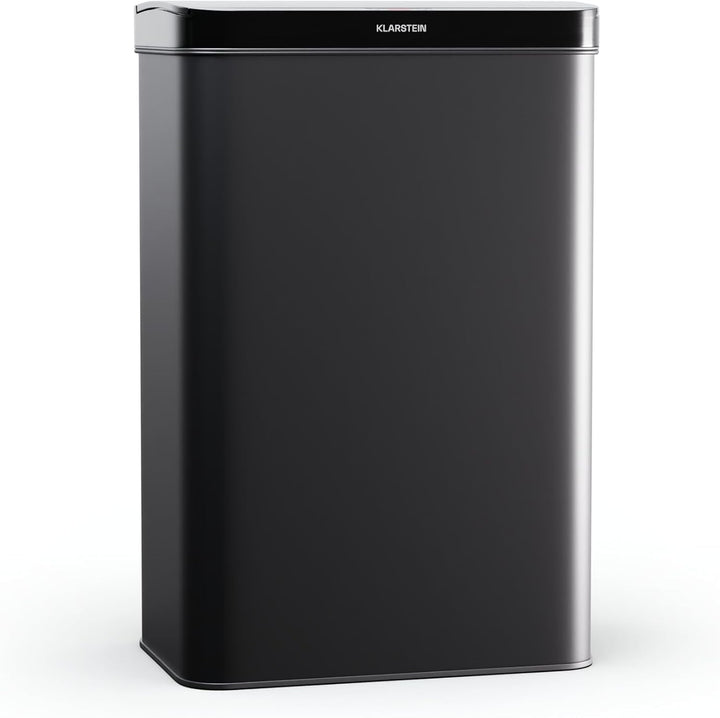 Klarstein Sensor-Mülleimer 60L - berührungslos mit Bewegungssensor & Soft-Close, Edelstahl, Mattschw
