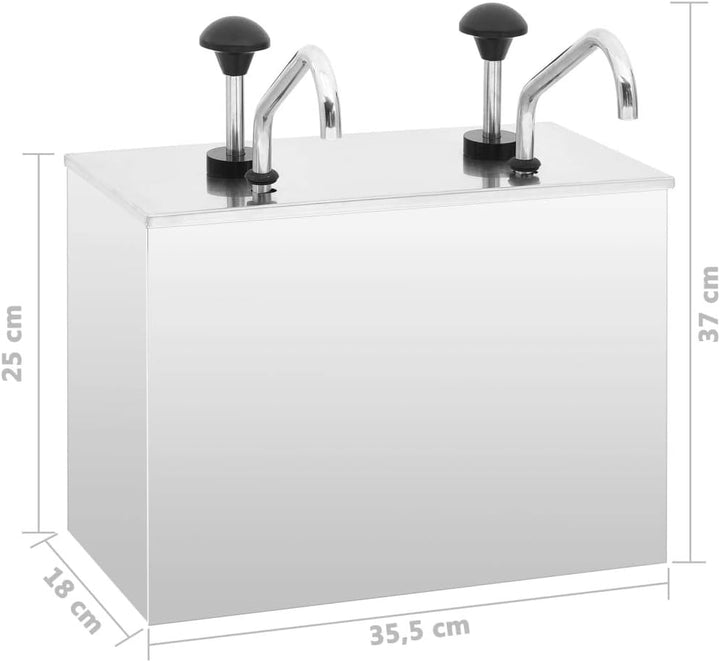 SKM Saucen-Spender Edelstahl 2 x 3,5 L, Weight: 5.05 kg, 51233 2 x 3.5 l, 2 x 3.5 l