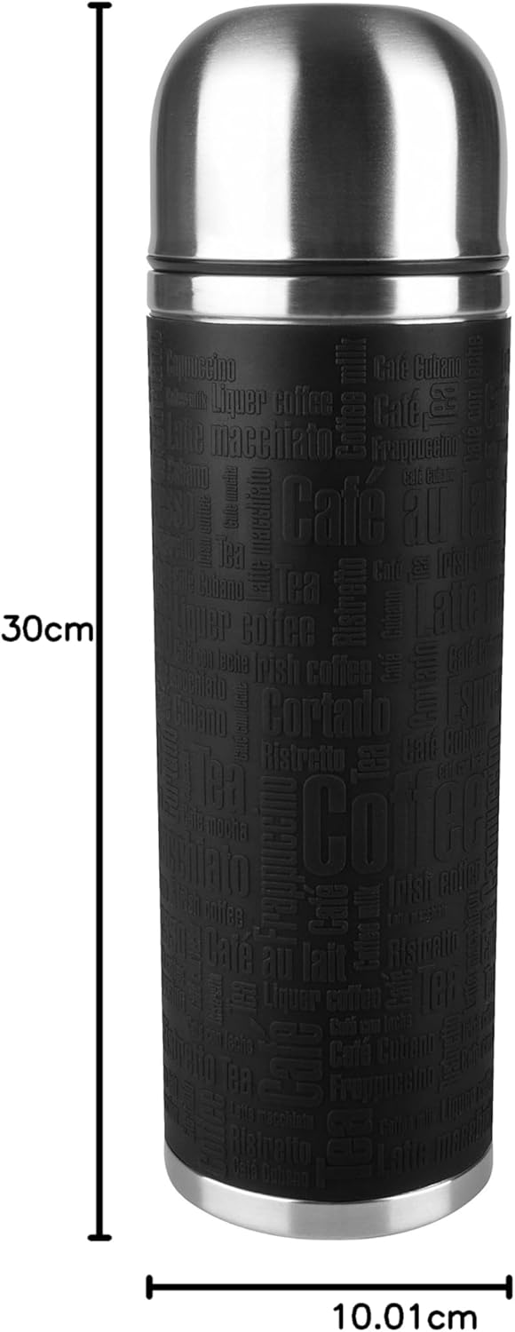 Emsa Senator Isolierflasche 515714 | Kapazität: 1,0 L | 100 Prozent dicht | Silikonmanschette | Safe