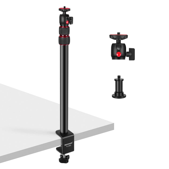 NEEWER verstellbares Kamera Tischstativ Lichtstativ mit 1/4" Kugelkopf,Klemmstativ mit 1/4" Adapter