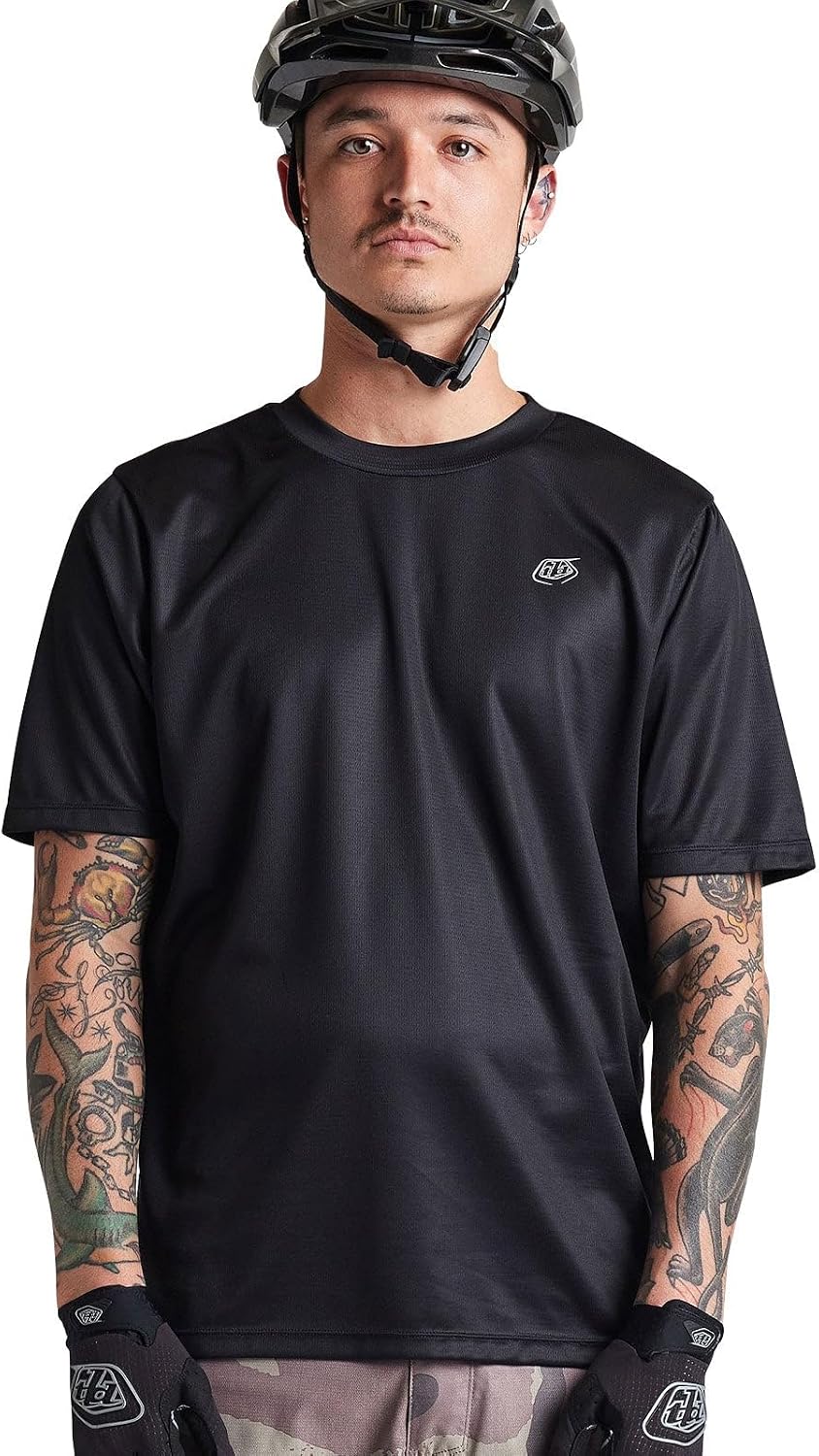 Troy Lee Designs Herren Flowline Covert Fahrradtrikot T-Shirt S Schwarz, S Schwarz