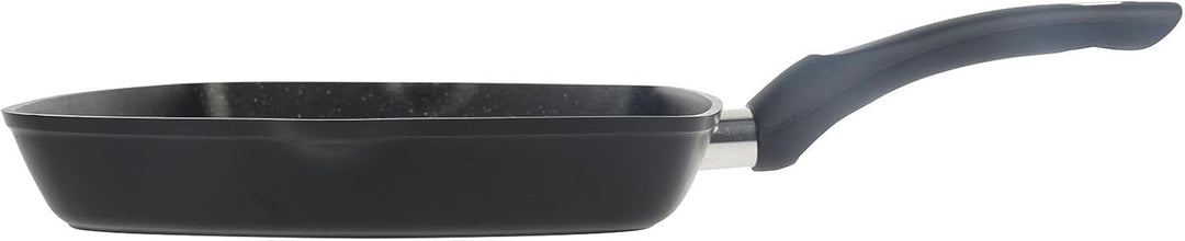 Crealys 529426 Grillpfanne aus geschmiedetem Aluminium, 24 x 24 cm, Produktreihe Granity, Antihaftbe
