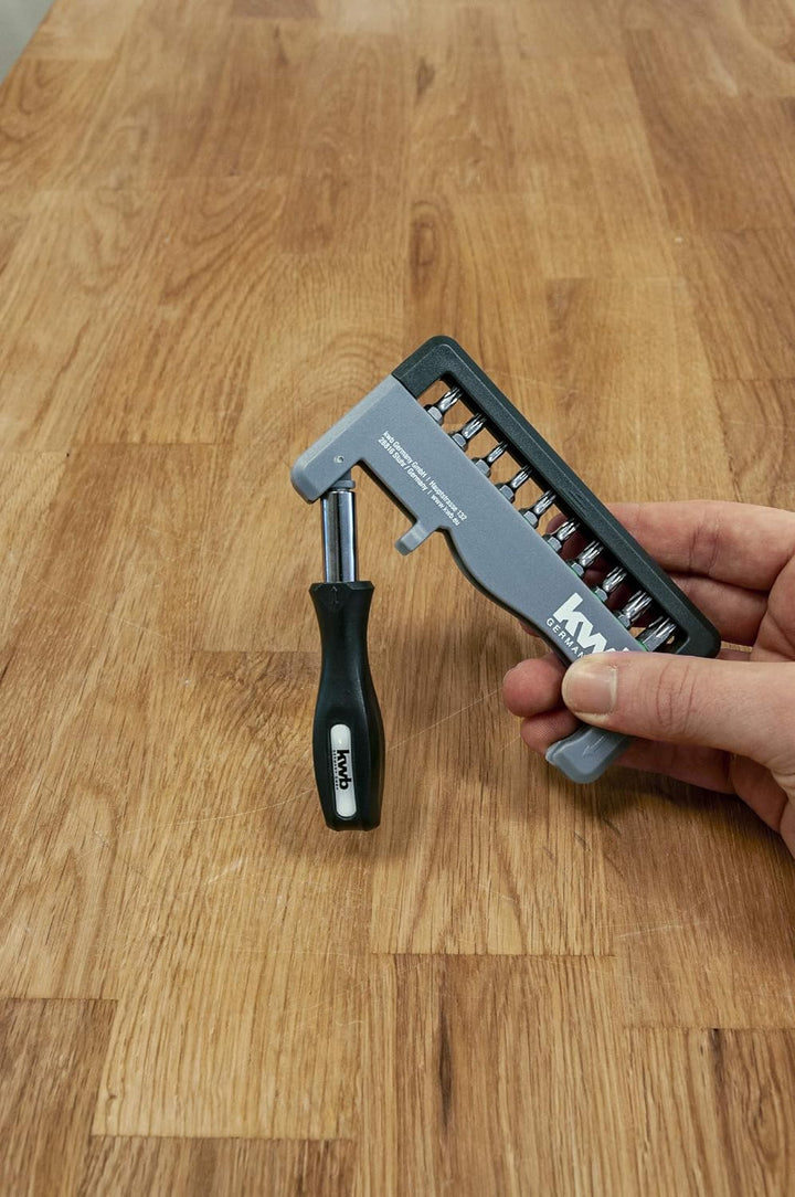 kwb Bit-Box im Taschen-Format, Torx T-10, 15, 20, 25, 30, 40 + Tamper-Torx TT-20 u. 25 inkl. Bit-Hal