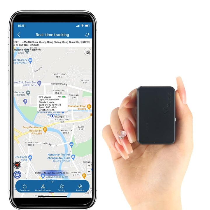 Winnes GPS-Tracker Echtzeit-Tracking Abonnement Mini GPS Tracker mit Magnet enthält mehrere Alarme G