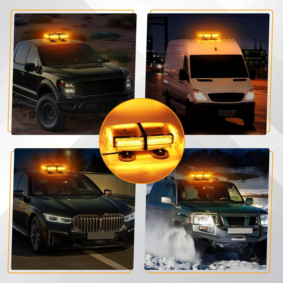 ROUTEKING 54 LED Warnleuchte - 12/24V Rundumkennleuchte Warnlicht Warnblinkleuchte Blitzlicht Auto L