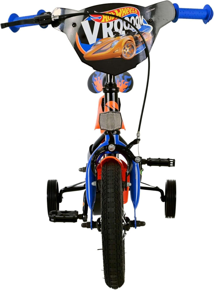 Volare Hot Wheels Kinderfahrrad - Jungen - 12 Zoll - Schwarz Orange Blau
