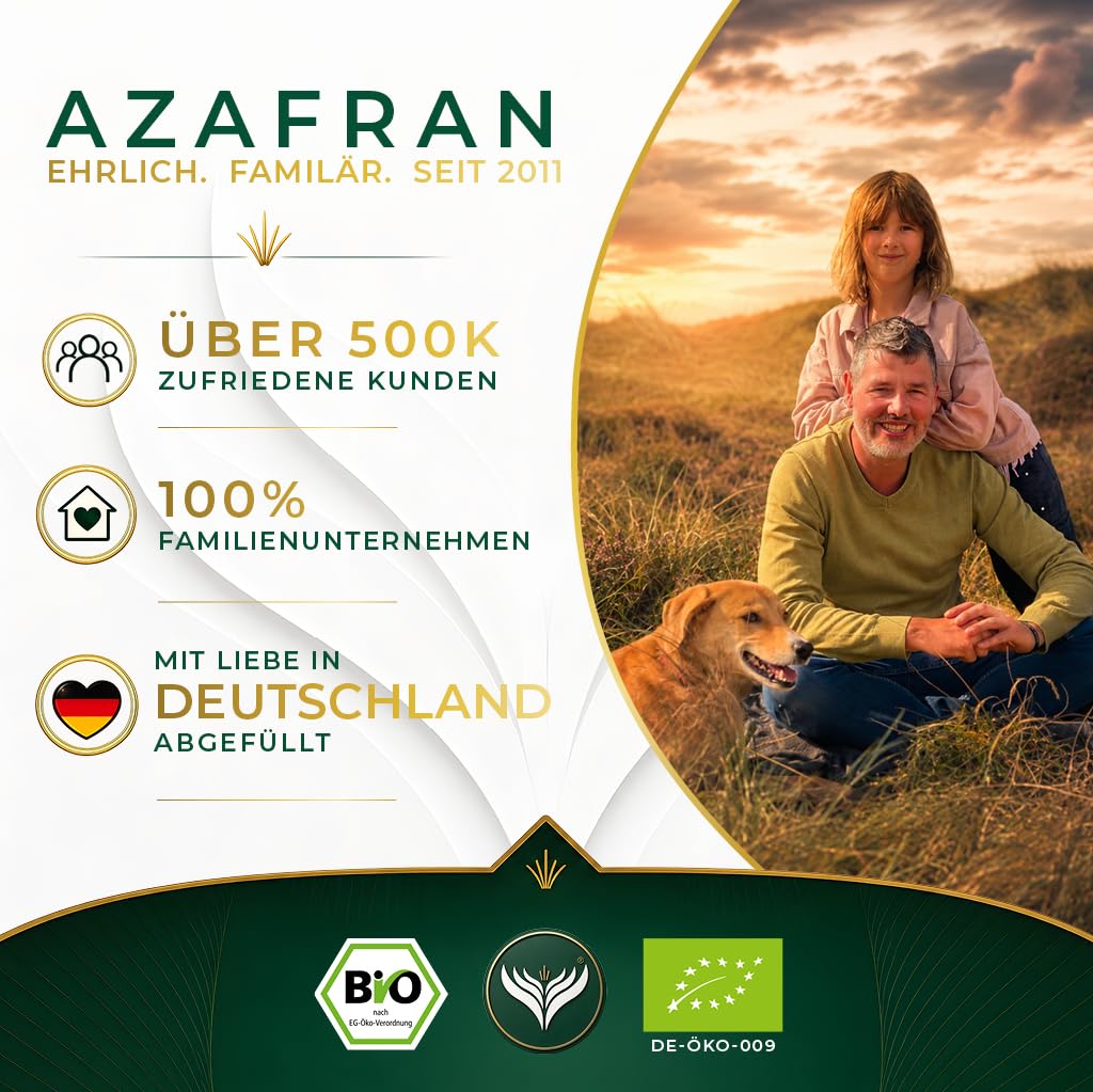 Azafran BIO Kurkuma Pulver, Kurkumawurzel fein gemahlen, Kurkumapulver als Gewürz oder für Curcuma T