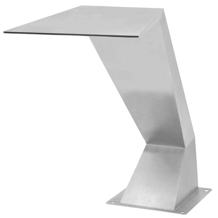 tidyard Wasserfall Pool Schwalldusche Wasserschwall Edelstahl Pool-Brunnen 64 x 30 x 52 cm Silber fü