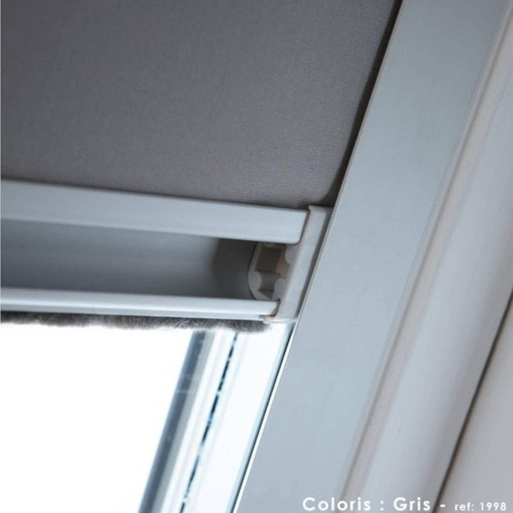 MADECOSTORE Dachrollo, kompatibel mit Velux – Weiss – L100 x H116 Modell S08 – Rahmen aus Aluminium