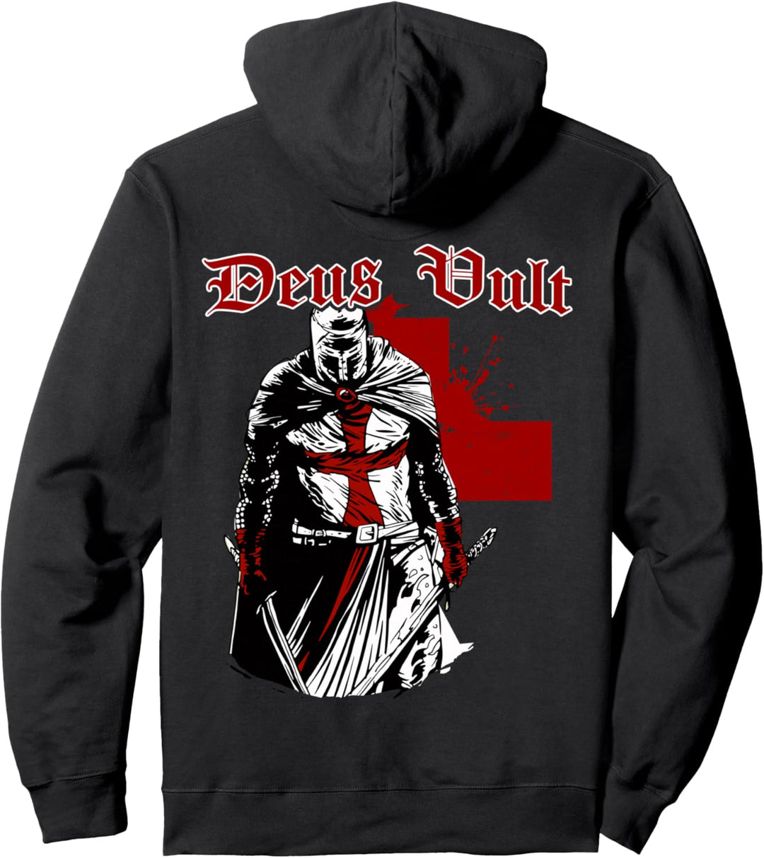Deus Vult Templer - Ritter Kreuzritter Tempelritter Geschenk Pullover Hoodie