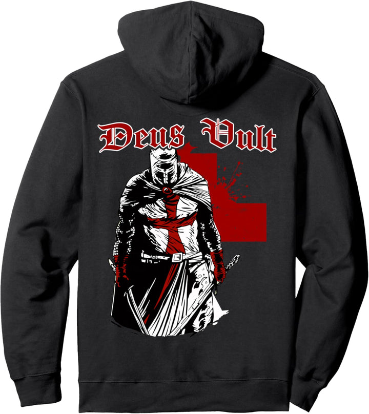Deus Vult Templer - Ritter Kreuzritter Tempelritter Geschenk Pullover Hoodie