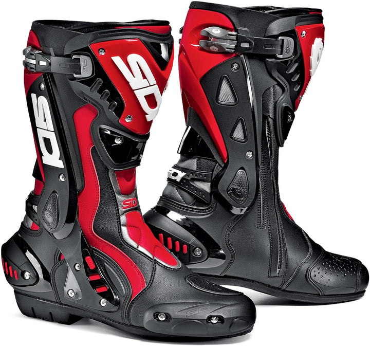 Sidi ST Motorradstiefel Schwarz Rot 48 EU, Schwarz Rot 48 EU