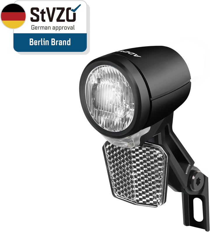 E-Bike Frontlicht 40 Lux Nova E40– LED Fahrradlampe mit 6–48V DC, StVZO & ECE zugelassen, IP65 wasse
