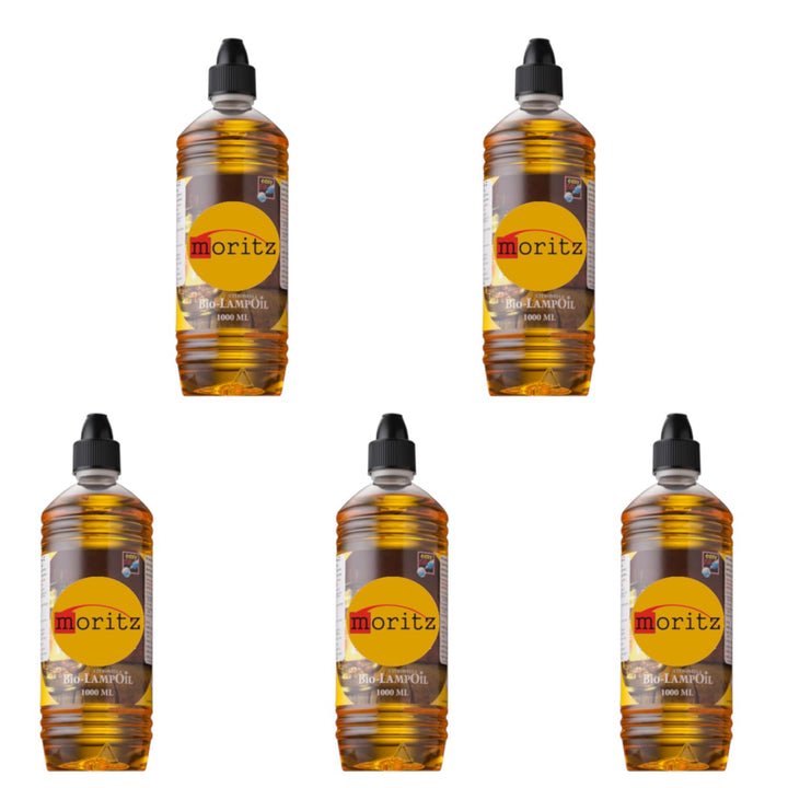 5 x 1000 ml Moritz Bio Lampenöl Citronella Biologisches Lampenöl, 5