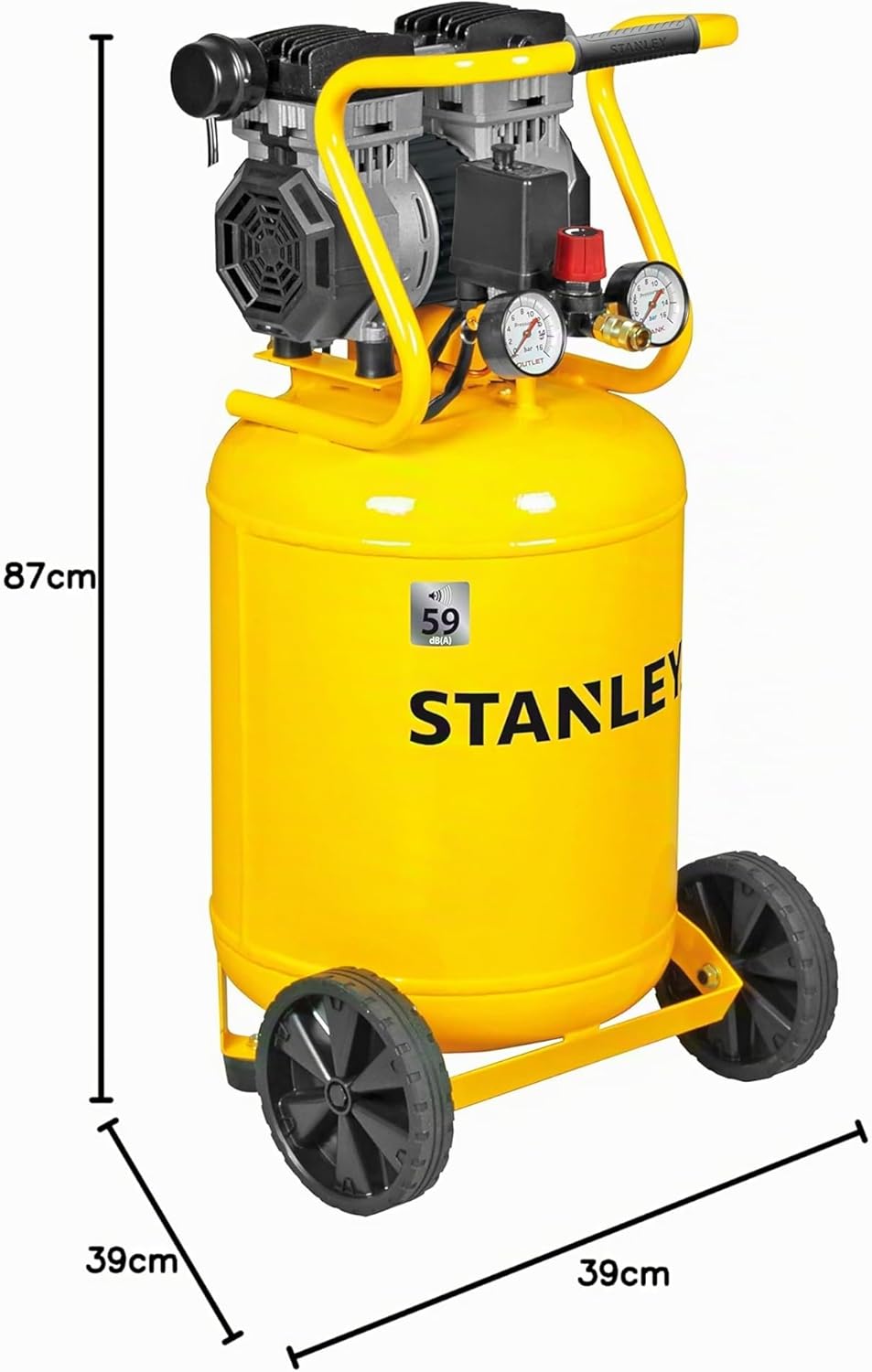 STANLEY - Vertikaler Kompressor Siltek 1,3 PS.
