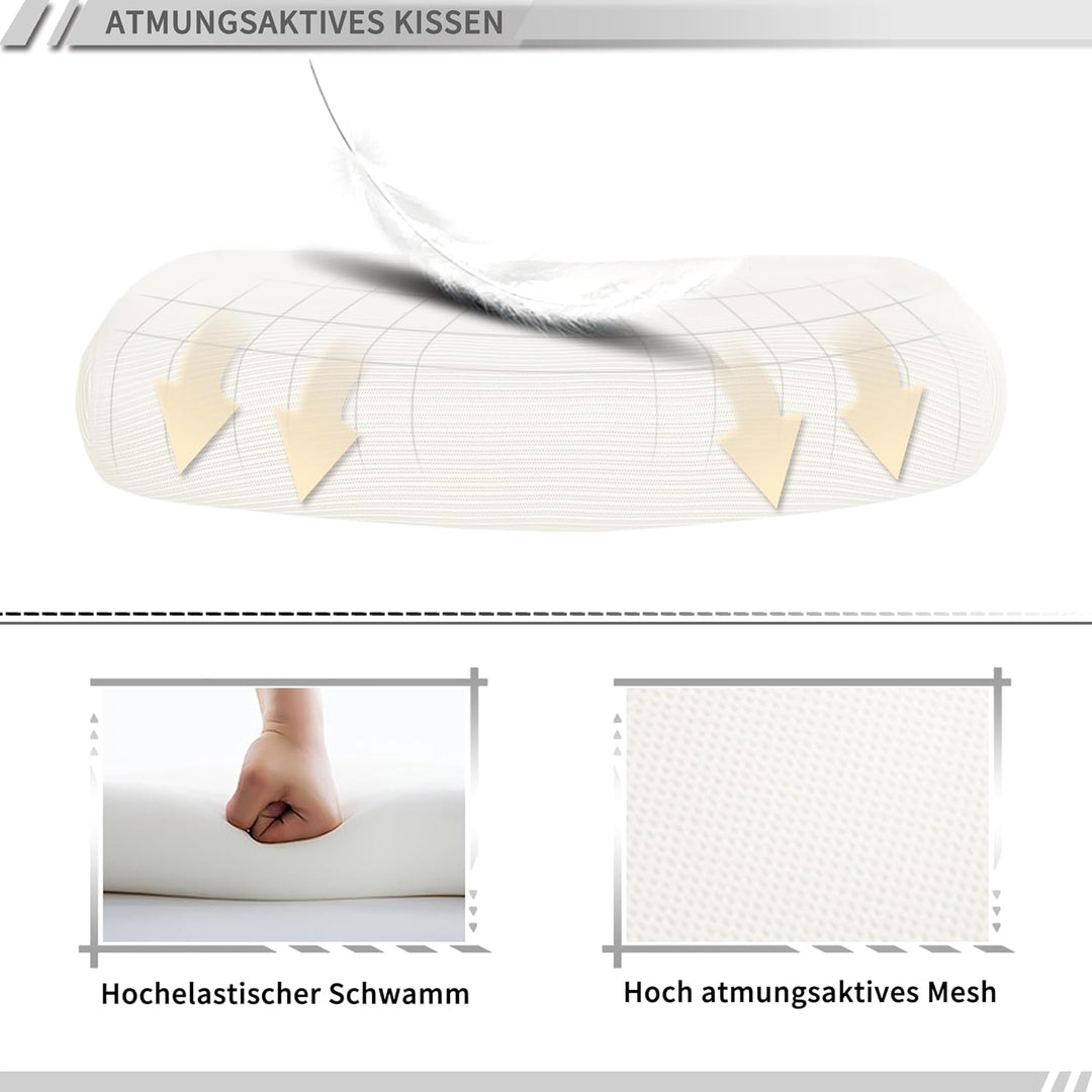 UEV Bürostuhl Ergonomisch, Drehstuhl, Schreibtischstuhl mit Verstellbarer Kopfstütze Lendenwirbelstü