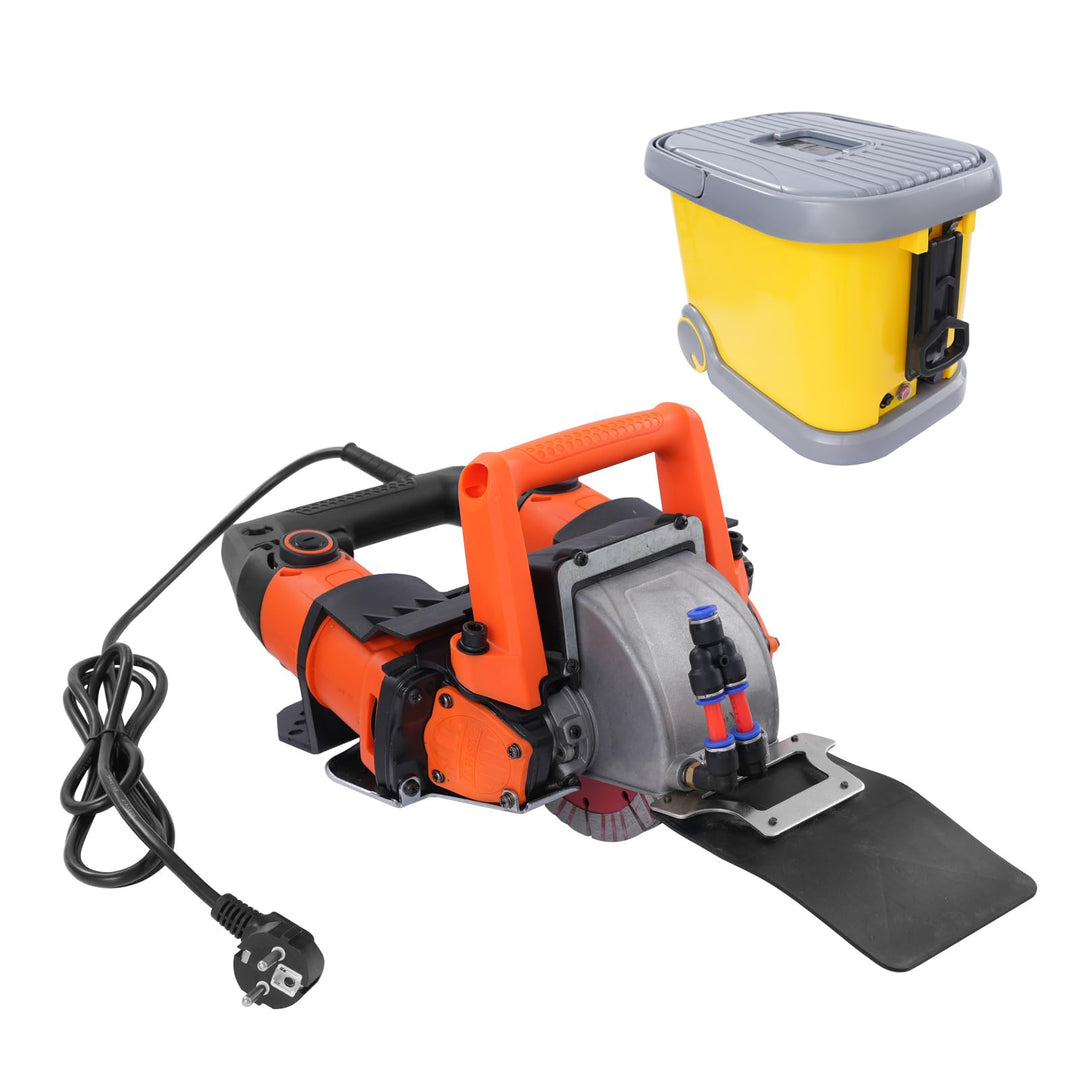 Mauernutfräse 5200W, Kabelfräse Wand mit 5 Sägeblättern und Wasserpumpe, Max.Nuttiefe & Breite 45×72