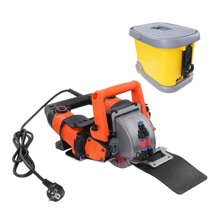 Mauernutfräse 5200W, Kabelfräse Wand mit 5 Sägeblättern und Wasserpumpe, Max.Nuttiefe & Breite 45×72