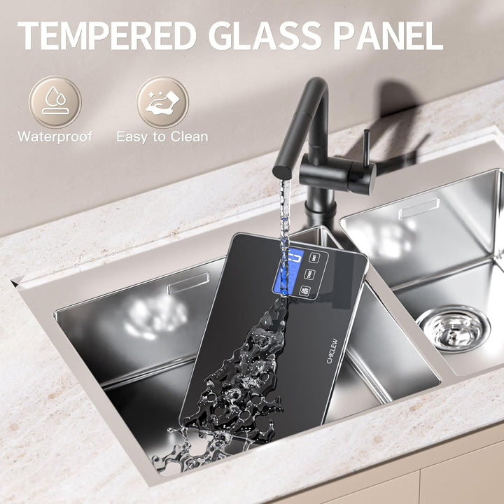 Wiederaufladbare Digitale Küchenwaage, 15KG Elektronische Waage Küche mit 5 Umschaltbaren Einheiten