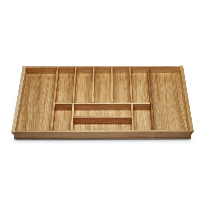 Orga-Box III EICHE Besteckeinsatz für 100er Schublade für Nobilia ab August 2012 (473 x 897 mm) Holz