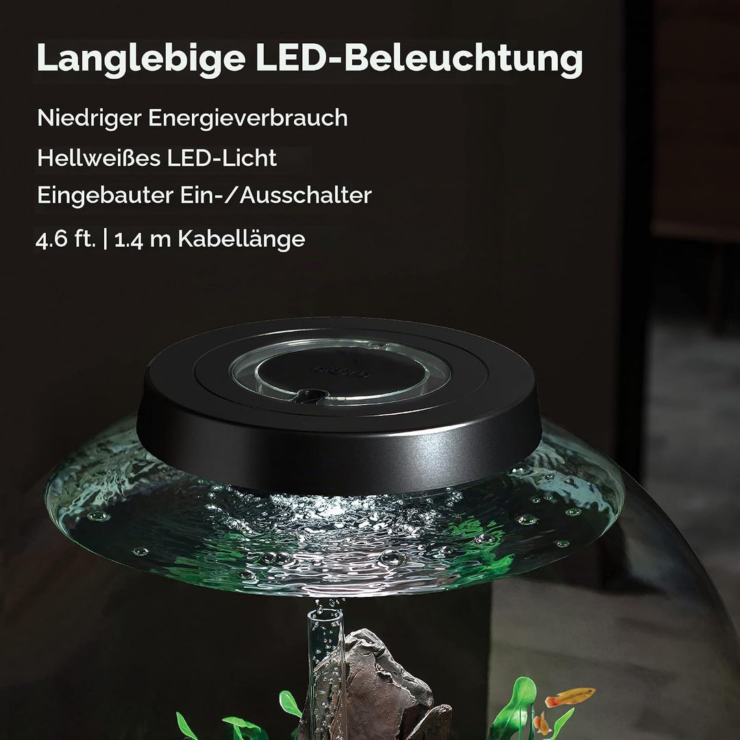 biOrb 72011 CLASSIC 60 LED schwarz - dekoratives Aquarium Komplett-Set mit Filter-System, LED-Beleuc