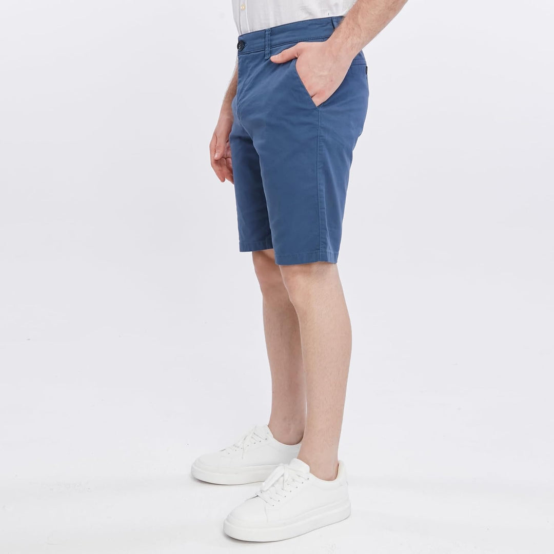 Xact Herren Premium massgeschneiderte Stretch Chino Shorts 32W Horizon Blue, 32W Horizon Blue