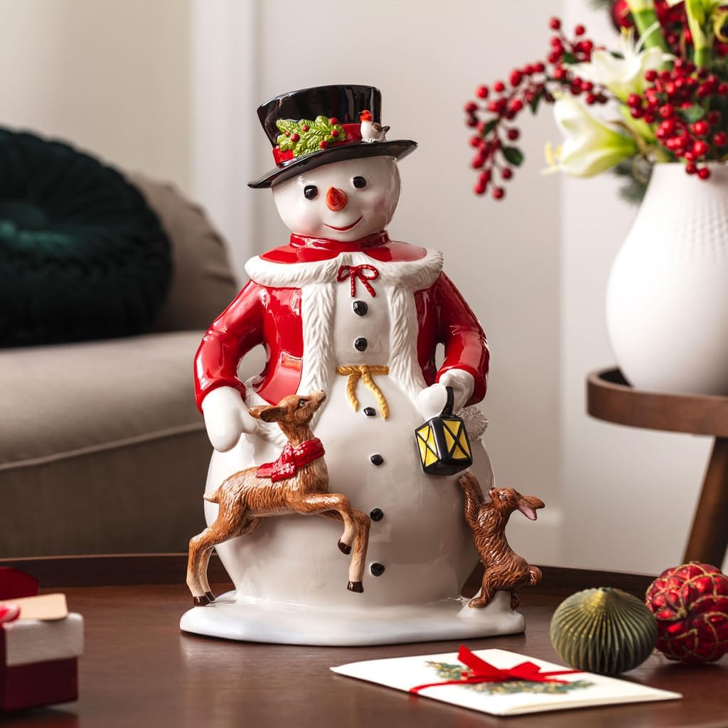 Villeroy & Boch – Christmas Toy's Figurine "Schneemann" Bunt, Figur Weihnachten, Handbemalte Schneem