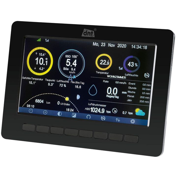 dnt Zusatz-Display für WeatherScreen PRO, DNT000007, inkl. Netzteil, schwarz
