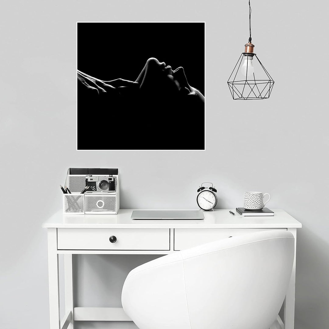 wandmotiv24 Poster als Wanddeko, Grösse 50x50cm, sinnliches Foto, Gesicht, Körper, Frau, Model, Sexy