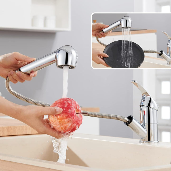 DETBOM Brausekopf Küche mit 2 Strahlarten-Strahl und Brause, Geschirrbrause Ersatzkopf mit Wasserspa