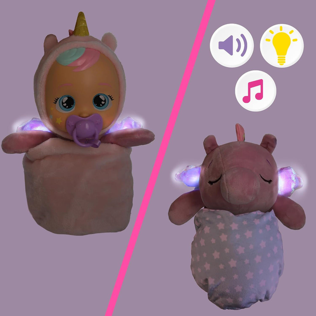 CRY Babies Luna & Poppy Interaktive Puppe Kinderleichtes Einschlafen mit Goodnight Friends Luna und