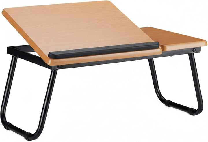 Relaxdays Laptoptisch neigbar, Notebookständer, klappbarer Betttisch, neigbar, HxBxT: 23,5 x 56,3 x