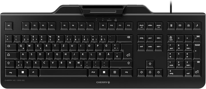 CHERRY KC 1000 SC, Deutsches Layout, QWERTZ Tastatur, kabelgebundene Security-Tastatur mit integrier