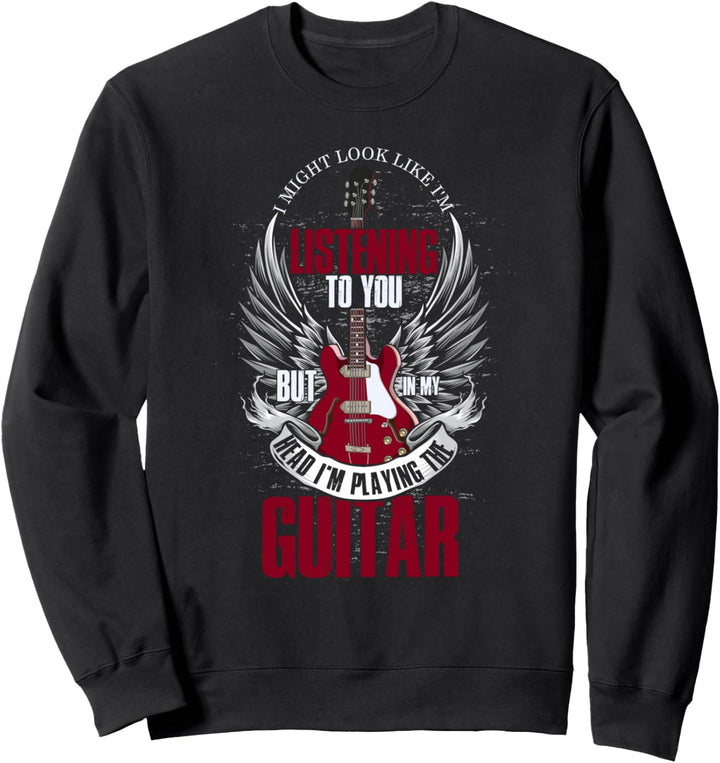 Gitarrenspieler Rock Musiker Gitarrist Lustiges Gitarre Sweatshirt