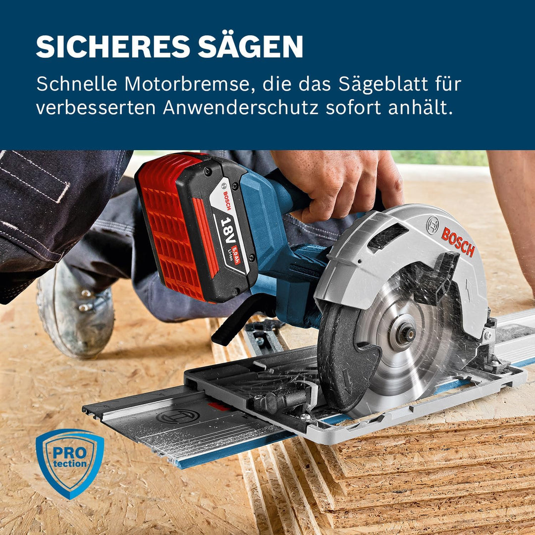 Bosch Professional 18V System Akku Kreissäge GKS 18V-57 G (Sägeblatt-Ø: 165 mm, Schnitttiefe: 57 mm,