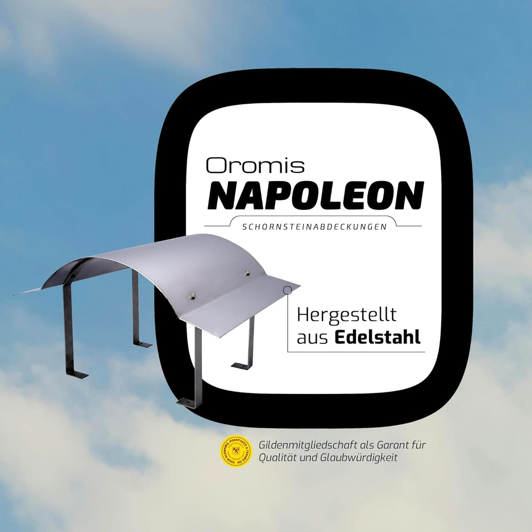 Oromis Edelstahl Schornsteinabdeckung Napoleon 0,6 mm Kaminabdeckung Edelstahl zur Vermeidung von Le