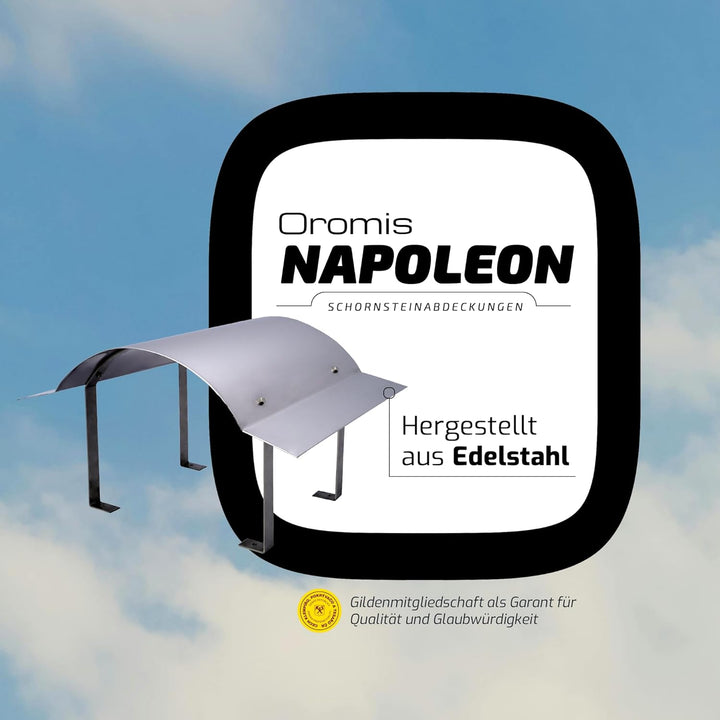 Oromis Edelstahl Schornsteinabdeckung Napoleon 0,6 mm Kaminabdeckung Edelstahl zur Vermeidung von Le