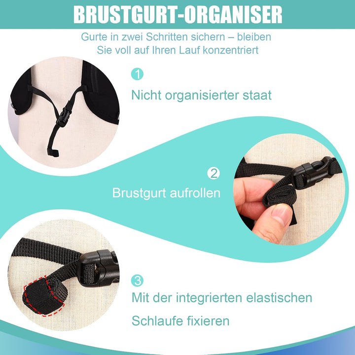 Laufweste Damen &amp; Herren mit 500ml Trinkflasche, Reflektierende Running Vest für Bessere Sichtbarkei