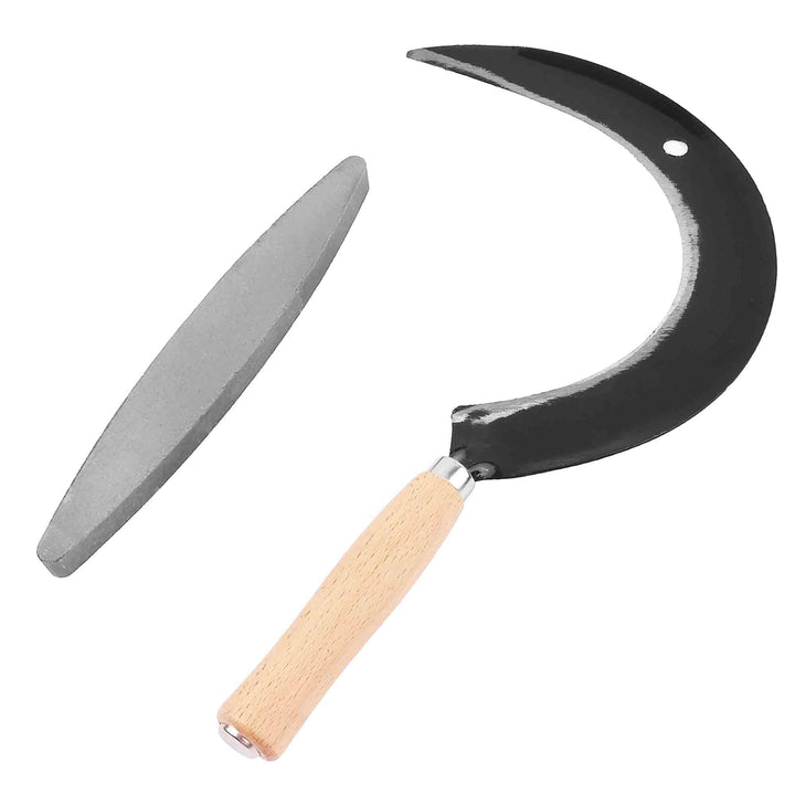 Set Hochwertige Sichelsensen mit Wetzstein, Scharf Sickle, 35 cm Handsensen, kleine Sensen, Trimmer,