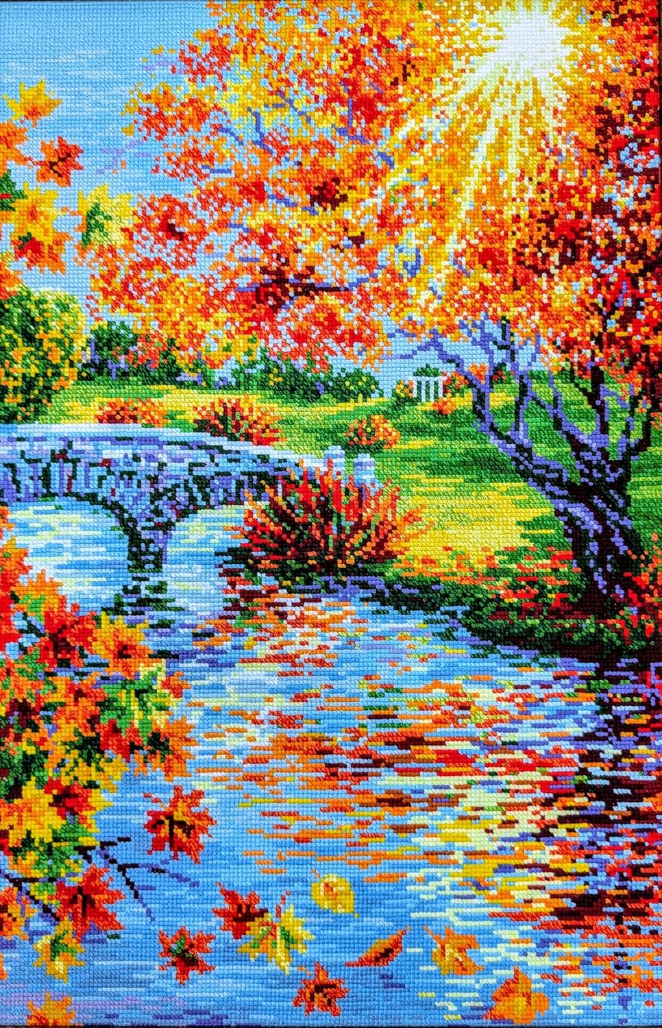 Riolis Kreuzstich Set Sonniger Herbst, Zählmuster, 40x60cm
