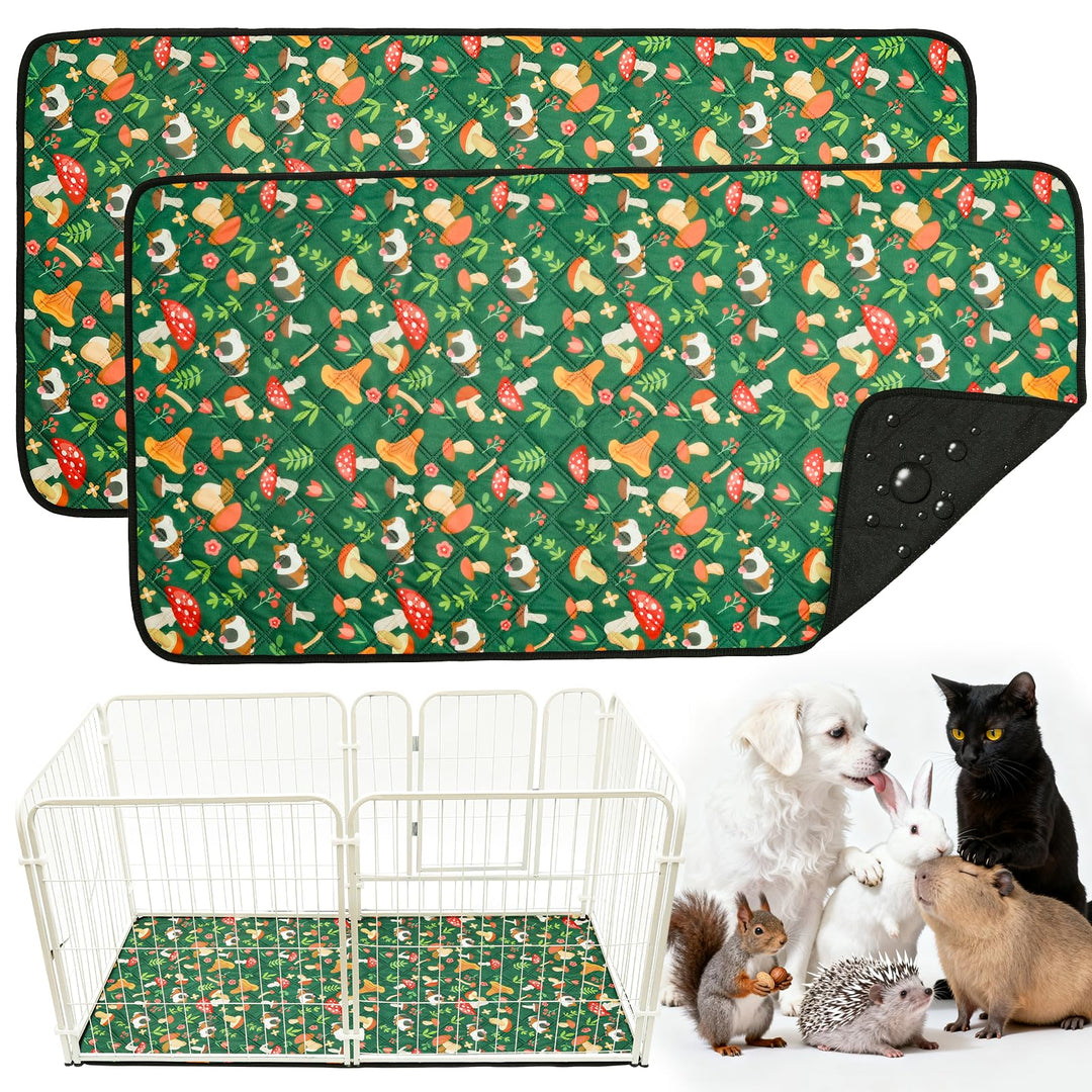 2 Stück PIPI Pads 142x70cm für Meerschweinchen, wasserdichte &amp; rutschfeste Unterlage mit 4 Lagen, su