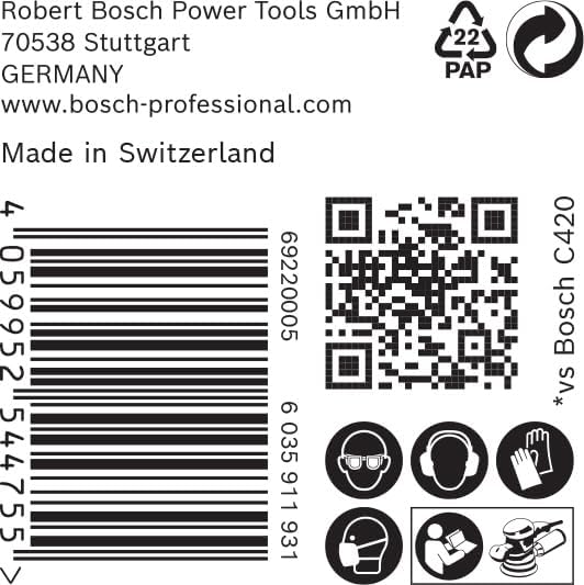 Bosch Accessories 50x Schleifpapier Expert C470 Mehrloch (für Hartholz, Farbe auf Holz, Ø 150 mm, Kö